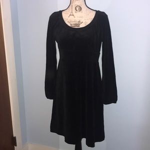 🆕 Juicy Couture Velour Black Long Sleeve Dress